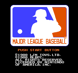 Major League Baseball (USA) (Rev 1) - Title Screen