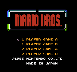 Mario Bros. (World) (Animal Crossing) - Title Screen