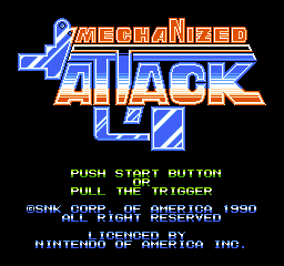 Mechanized Attack (USA) - Title Screen