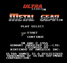 Metal Gear (USA) (Metal Gear Solid Collection) - Title Screen