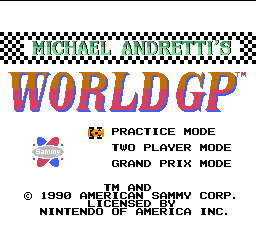 Michael Andretti's World GP (USA) - Title Screen