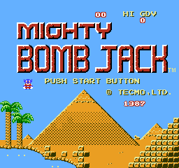 Mighty Bomb Jack (USA) - Title Screen