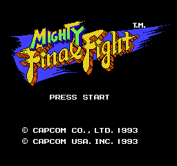 Mighty Final Fight (USA) - Title Screen