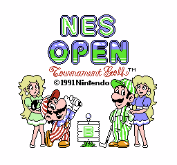 NES Open Tournament Golf (USA) - Title Screen