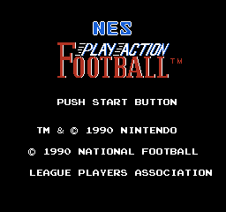 NES Play Action Football (USA) - Title Screen