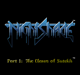 Nightshade (World) (Digital) - Title Screen