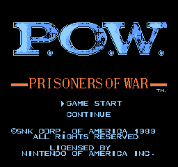 P.O.W. - Prisoners of War (USA) - Title Screen