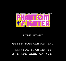 Phantom Fighter (USA) - Title Screen