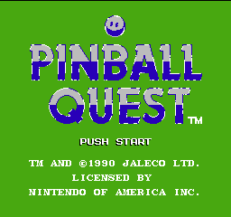 Pinball Quest (USA) - Title Screen