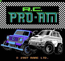 R.C. Pro-Am (USA) (Rev 1) - Title Screen