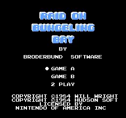 Raid on Bungeling Bay (USA) - Title Screen