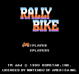 Rally Bike (USA) - Title Screen