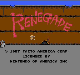 Renegade (USA) - Title Screen