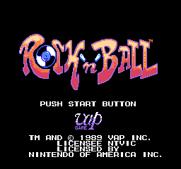 Rock 'n' Ball (USA) - Title Screen