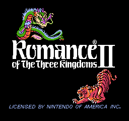 Romance of the Three Kingdoms II (USA) - Title Screen