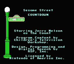 Sesame Street - Countdown (USA) - Title Screen