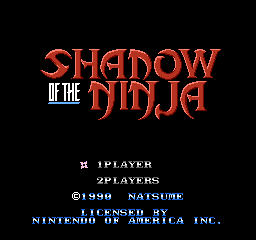 Shadow of the Ninja (USA) - Title Screen