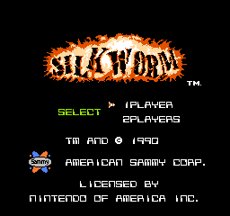 Silk Worm (USA) - Title Screen