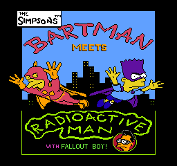 Simpsons, The - Bartman Meets Radioactive Man (USA) - Title Screen