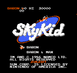 Sky Kid (USA) - Title Screen