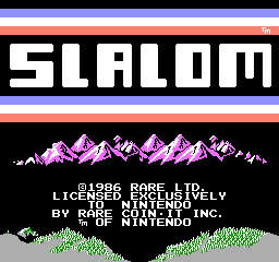 Slalom (USA) - Title Screen