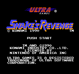 Snake's Revenge (USA) (Metal Gear Solid Collection) - Title Screen