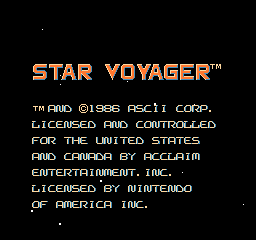Star Voyager (USA) - Title Screen