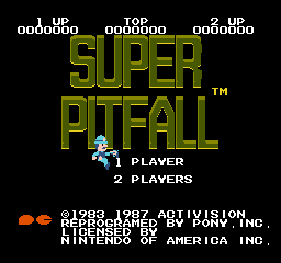 Super Pitfall (USA) - Title Screen
