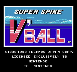 Super Spike V'Ball (USA) - Title Screen