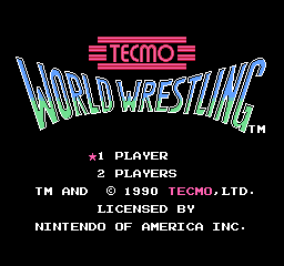 Tecmo World Wrestling (USA) - Title Screen