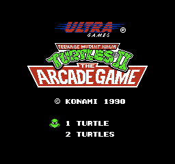 Teenage Mutant Ninja Turtles II - The Arcade Game (USA) (The Cowabunga Collection) - Title Screen
