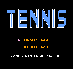 Tennis (USA) (e-Reader) - Title Screen