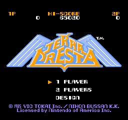 Terra Cresta (USA) - Title Screen