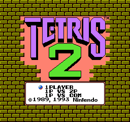 Tetris 2 (USA) - Title Screen