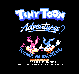 Tiny Toon Adventures 2 - Trouble in Wackyland (USA) - Title Screen