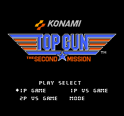 Top Gun - The Second Mission (USA) - Title Screen
