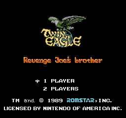 Twin Eagle (USA) - Title Screen