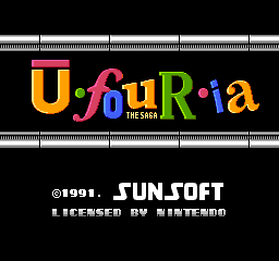 Ufouria - The Saga (World) (Evercade) - Title Screen