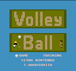 Volleyball (USA, Europe) - Title Screen