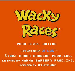 Wacky Races (USA) - Title Screen