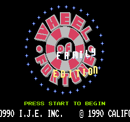 Wheel of Fortune - Family Edition (USA) - Title Screen
