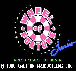 Wheel of Fortune - Junior Edition (USA) - Title Screen