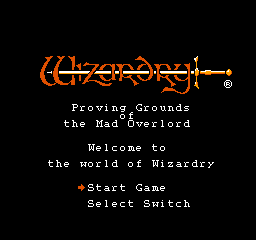 Wizardry - Proving Grounds of the Mad Overlord (USA) - Title Screen