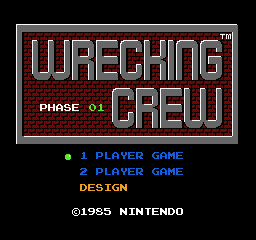 Wrecking Crew (World) - Title Screen