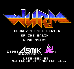 Wurm - Journey to the Center of the Earth! (USA) - Title Screen