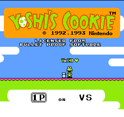 Yoshi's Cookie (USA) - Title Screen