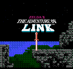Zelda II - The Adventure of Link (USA) - Title Screen