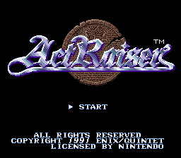 ActRaiser (USA) - Title Screen
