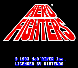 Aero Fighters (USA) - Title Screen