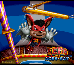 Aero the Acro-Bat (USA) - Title Screen